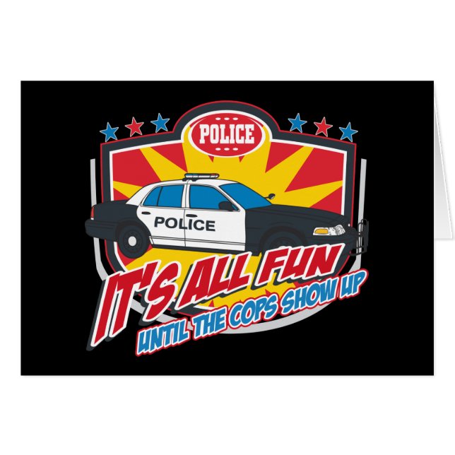 Dess all roliga polis hälsningskort (Framsidan Horizontal)