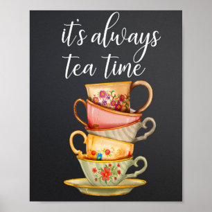 Dess alltid Time för Tea Poster