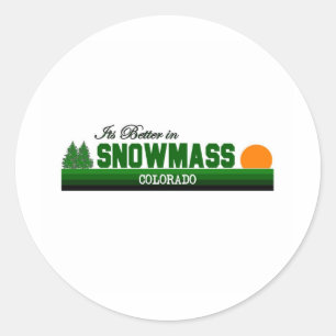 Dess bättre i Snowmass, Colorado Runt Klistermärke