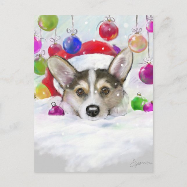 Dess början som ser jul för en lottnågot liknande helg vykort (Framsida)