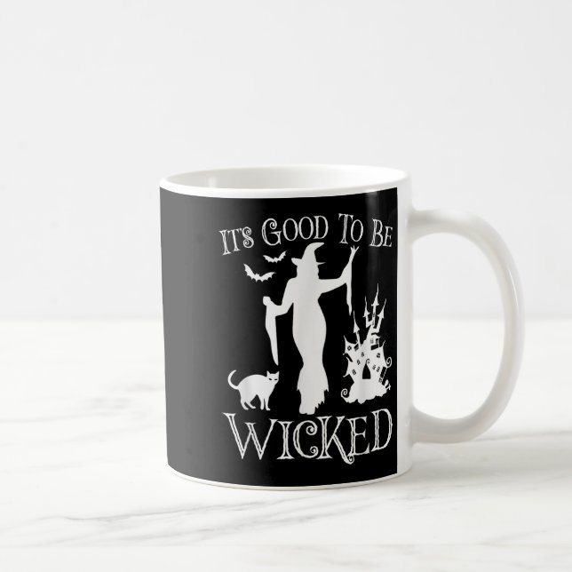 Dess Bra att bli tvättad Halloween Y Witch Grap Kaffemugg (Höger)