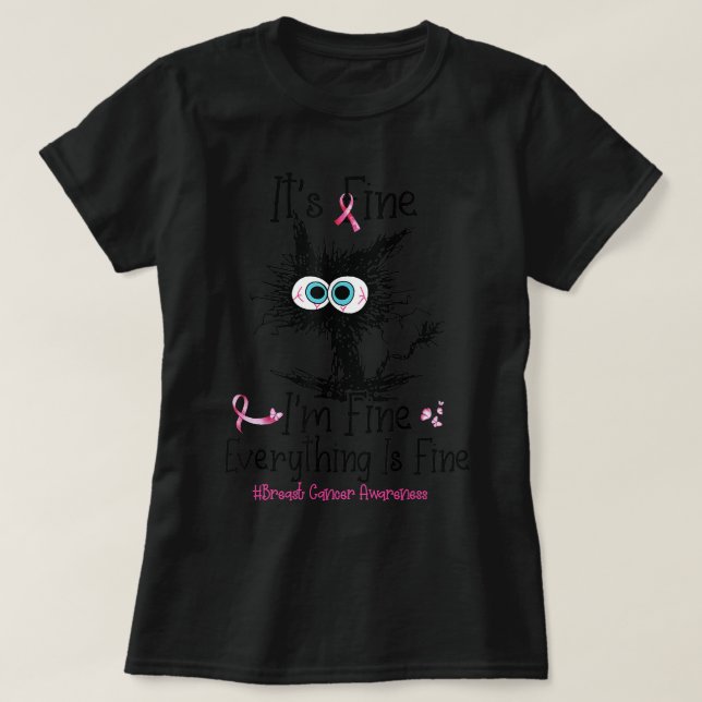 Dess Bra Im-Bra Allt är Bra Black Cat Brea T Shirt (Design framsida)
