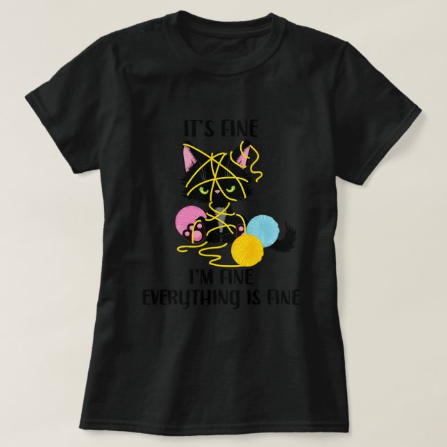Dess Bra Im-Bra: Allt är Bra Funny Black Ca T Shirt (Design framsida)