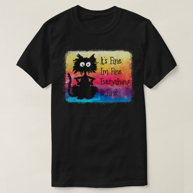 Dess Bra Im-Bra: Allt är Bra Funny Black Ca T Shirt (Design framsida)