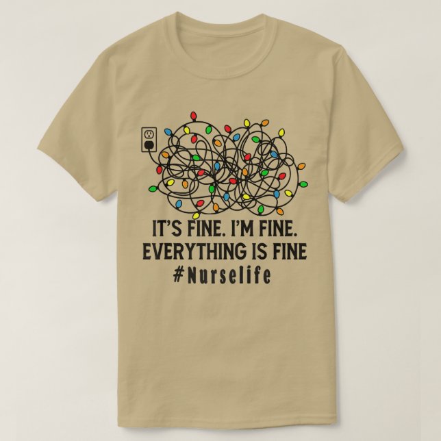 Dess Bra Im Bra Allt är Bra Julafton Ljus Nu T Shirt (Design framsida)