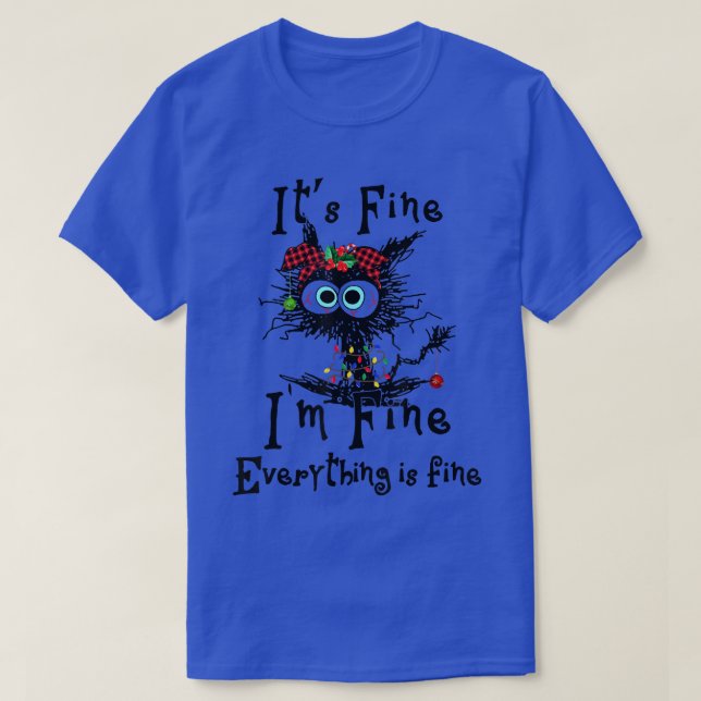 Dess Bra Im Bra Black Cat-jul T Shirt (Design framsida)