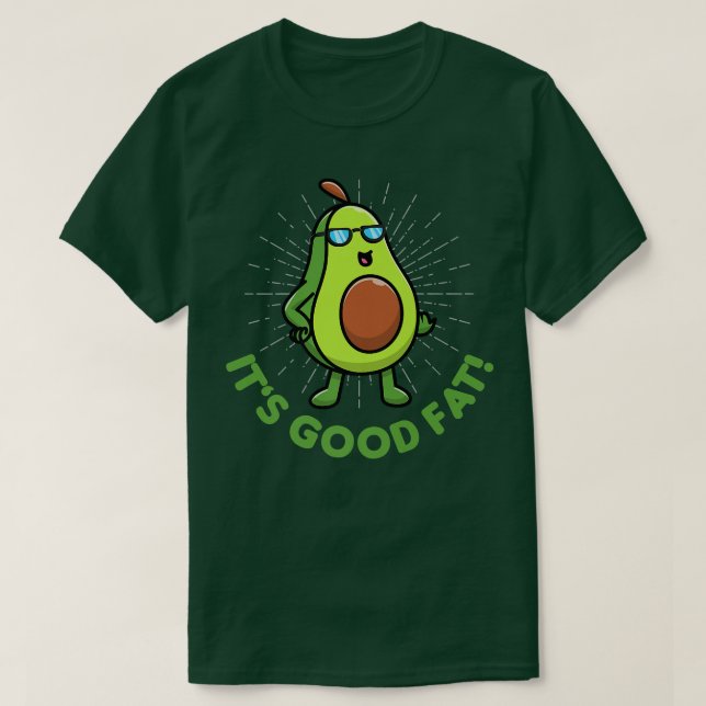 Dess Bra Tjock med Tjock i rött friska Avocado Fun T Shirt (Design framsida)