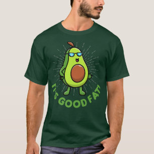 Dess Bra Tjock med Tjock i rött friska Avocado Fun T Shirt