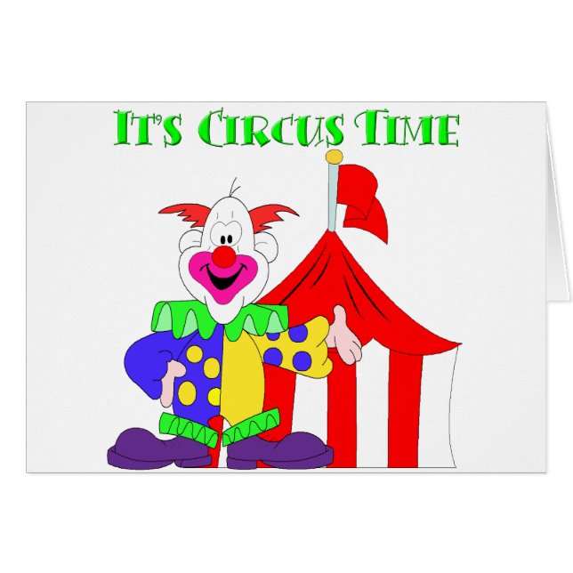 Dess cirkus Time Hälsningskort (Framsidan Horizontal)