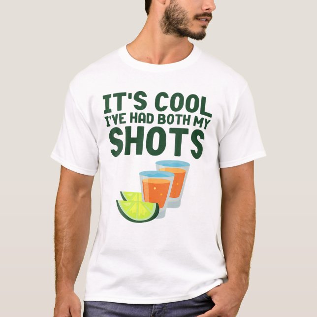 Dess Coola Ihar fått både min varma vaccinering fu T Shirt (Framsida)