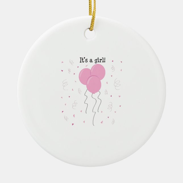 Dess en flicka julgransprydnad keramik (Framsidan)