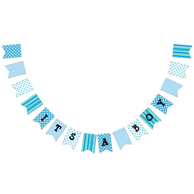 Dess en pojke, baner för baby med vimplar (Alla)