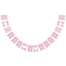 Dess en Preppy Bunting för flicka Vimplar