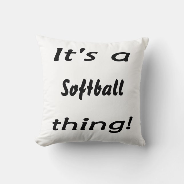 Dess en softballsak! kudde (Framsida)