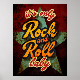 Dess enda typografi över Rock and roll Baby Poster