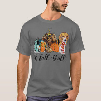 Dess Fall Yall Corgi Hund Mamma Pumpkin Fall Thank T Shirt