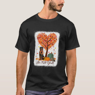 Dess Fall YAll Funny Rottweiler Fall Autumn Hund L T Shirt