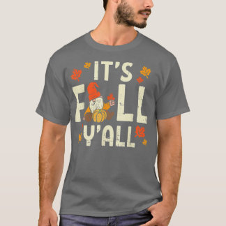 Dess Fall Yall Gnome Pumpkin Halloween-Thanksgivin T Shirt