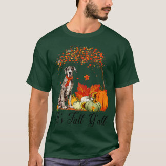 Dess Fall Yall Great dane Hundälskare Thanksgiving T Shirt