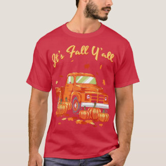 Dess Fall Yall Pumpkin Lastbil Höst löv Fall för T Shirt
