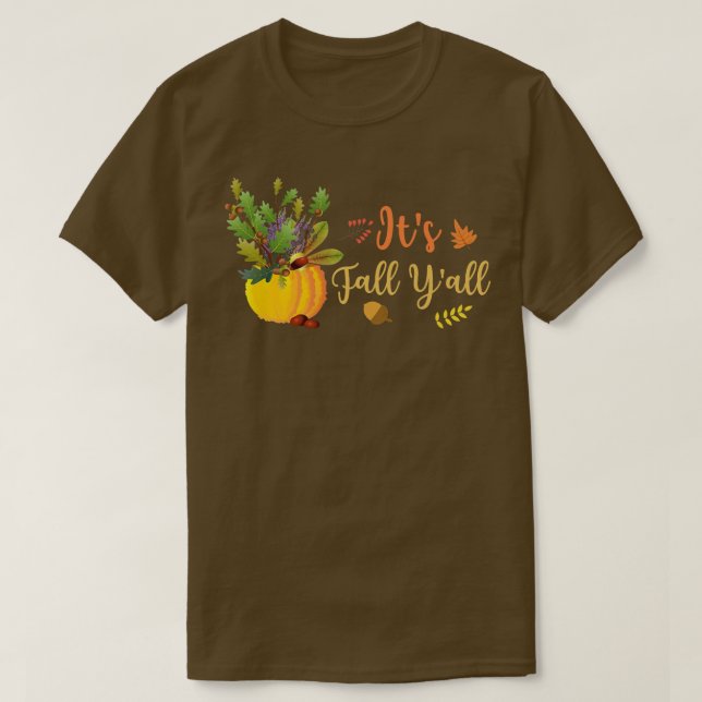 Dess fallande jallakepumpkin Löv hösten sjunker ti T Shirt (Design framsida)