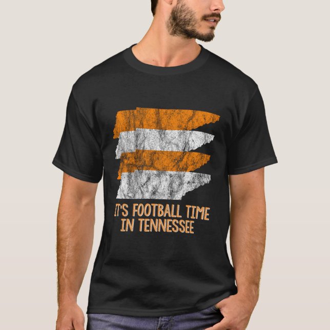 Dess fotbollstid Tennessee State Orange White T Shirt (Framsida)