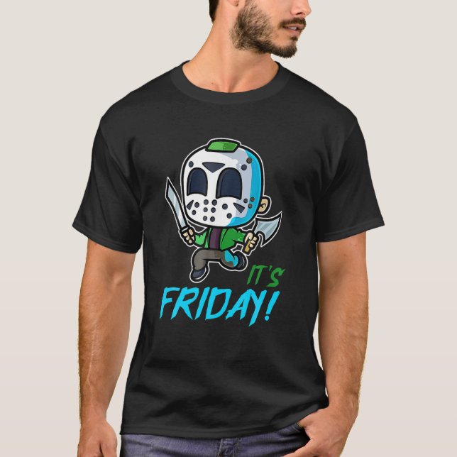 Dess Fredag 13Th Funny Halloween-skräckgrafik T Shirt (Framsida)