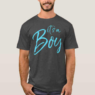 Dess Gravid Boy Roligt Cute Blue Gender Reveal T Shirt