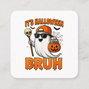 Dess Halloween Bruh Fyrkantigt Visitkort
