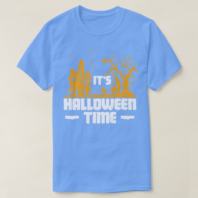 Dess Halloween-tid hemsökt House Castle Ghost T Shirt (Design framsida)