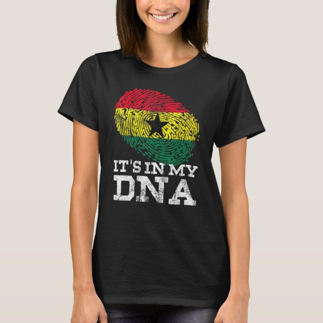 Dess i min DNA Ghanaian African Roots Proud Ghana T Shirt (Framsida)