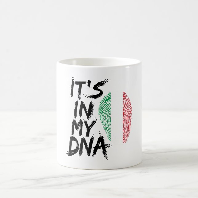 dess i min DNA-italien-flagga souvenir-gåva Kaffemugg (Center)