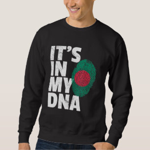 Dess i mitt DNA Bangladesh-Pride National Count Lång Ärmad Tröja
