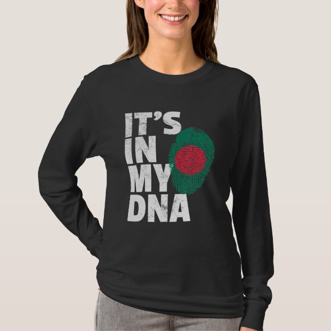 Dess i mitt DNA Bangladesh-Pride National Count T Shirt (Framsida)