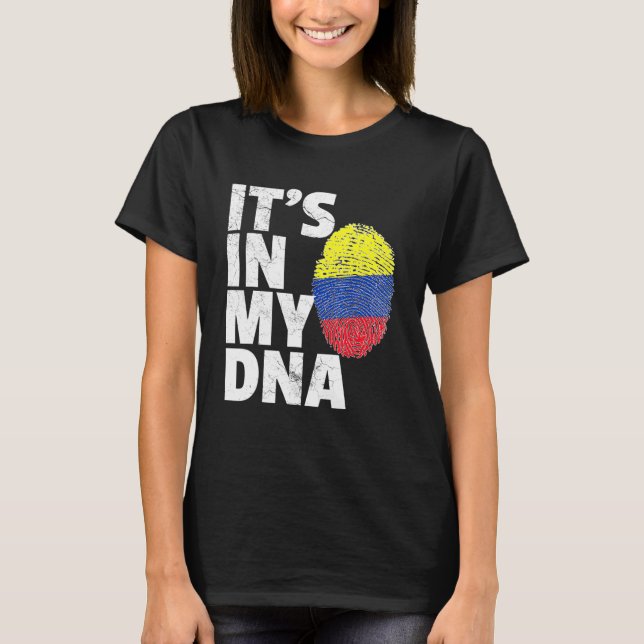 Dess i mitt Dna Colombia-Pride Land T Shirt (Framsida)