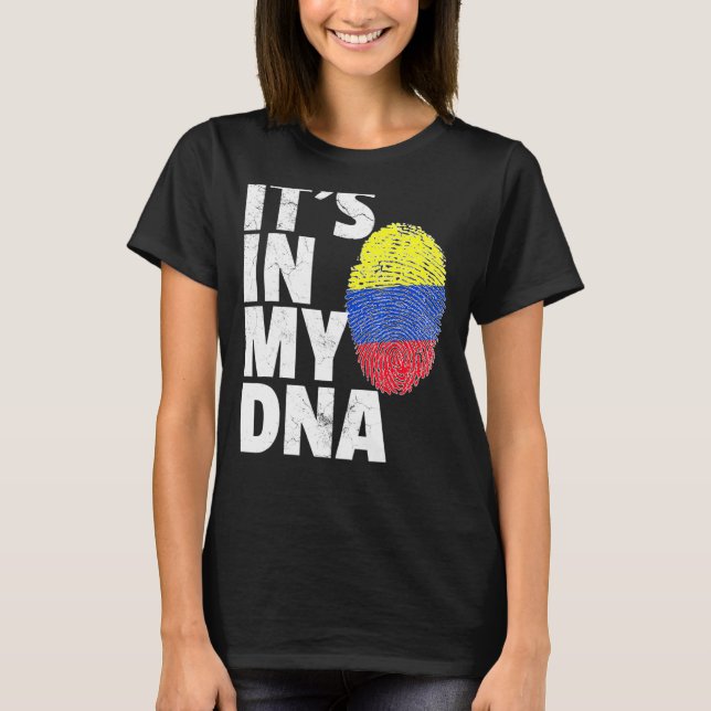 Dess i mitt Dna Colombia-Pride Land T Shirt (Framsida)