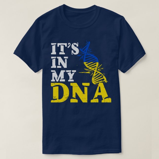 Dess i mitt DNA Ukraina T Shirt (Design framsida)