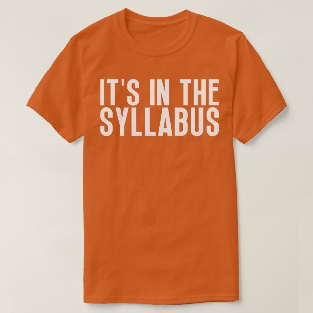 Dess i Syllabus 26 T Shirt (Design framsida)