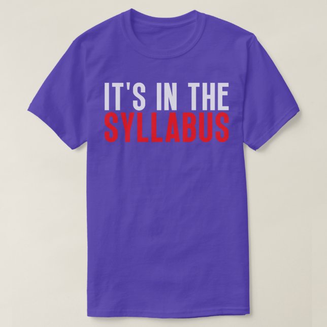 Dess i Syllabus 29 T Shirt (Design framsida)