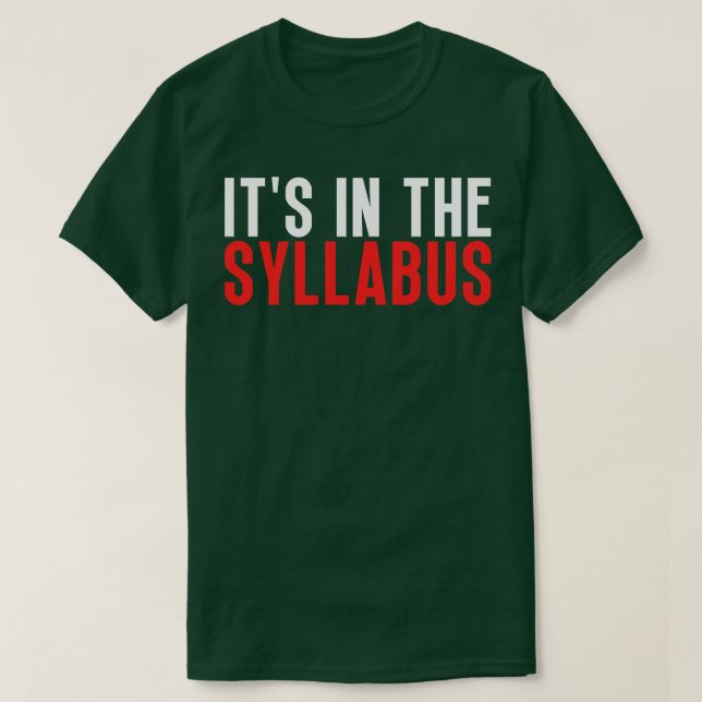 Dess i Syllabus 29 T Shirt (Design framsida)