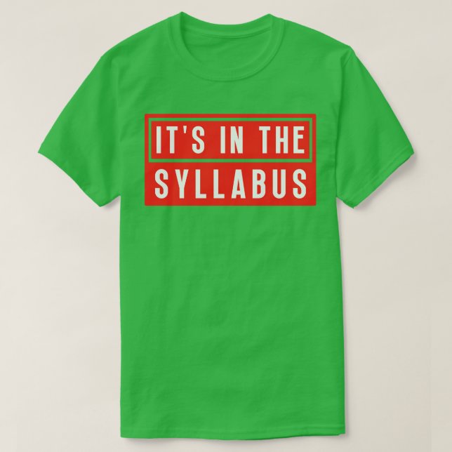Dess i Syllabus 3 T Shirt (Design framsida)