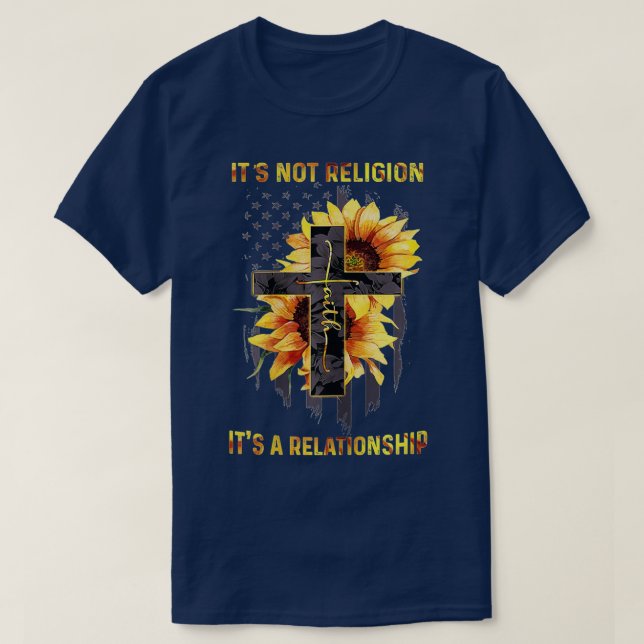 Dess icke-religiösa förhållande solrosjesu t shirt (Design framsida)
