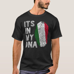 Dess in min roliga italienska flagga för DNA T Shirt
