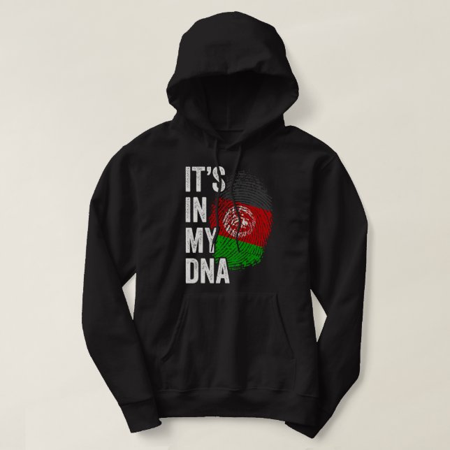 DESS IN MY DNA Afghanistan Flagga Afghan Roots Pri Hoodie (Design framsida)