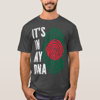 DESS IN MY DNA Bangladesh Manar Women Kids I Flagg T Shirt
