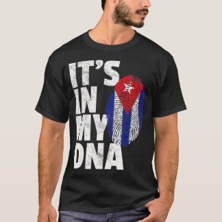 DESS IN MY DNA Cuban Flagga Pride National Roots T Shirt