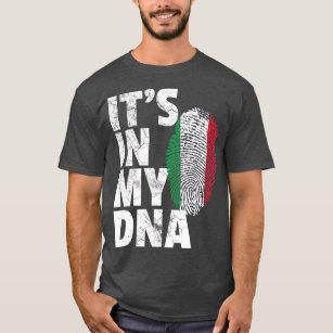 DESS IN MY DNA Italien Flagga Italienska Manar Wom T Shirt