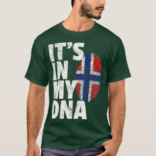 DESS IN MY DNA Norska Norge Flagga Manar T Shirt