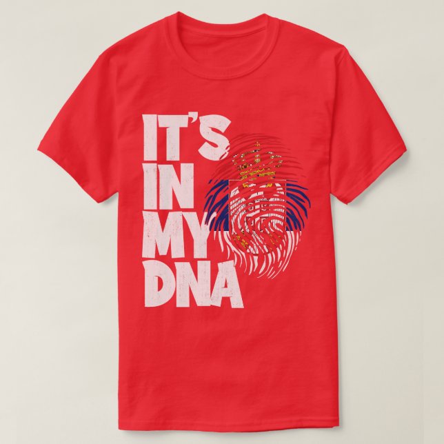 DESS IN MY DNA Serbien Flagga Manar Women Kids 1 T Shirt (Design framsida)
