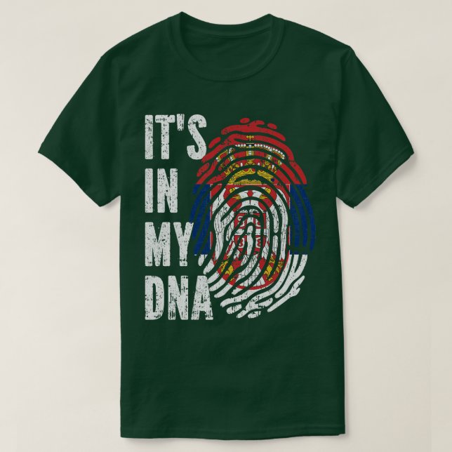 DESS IN MY DNA Serbien Manar Women Kids Flagga T Shirt (Design framsida)